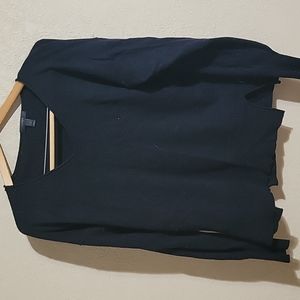 Black v-neck sweater